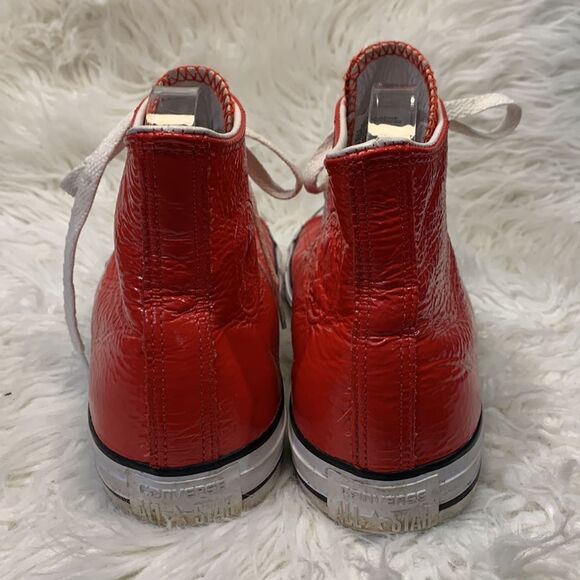 CONVERSE Chuck Taylor All Star 70’s Hi RED Leather Sz M-7.5 W-9.5 - Picture 3 of 11